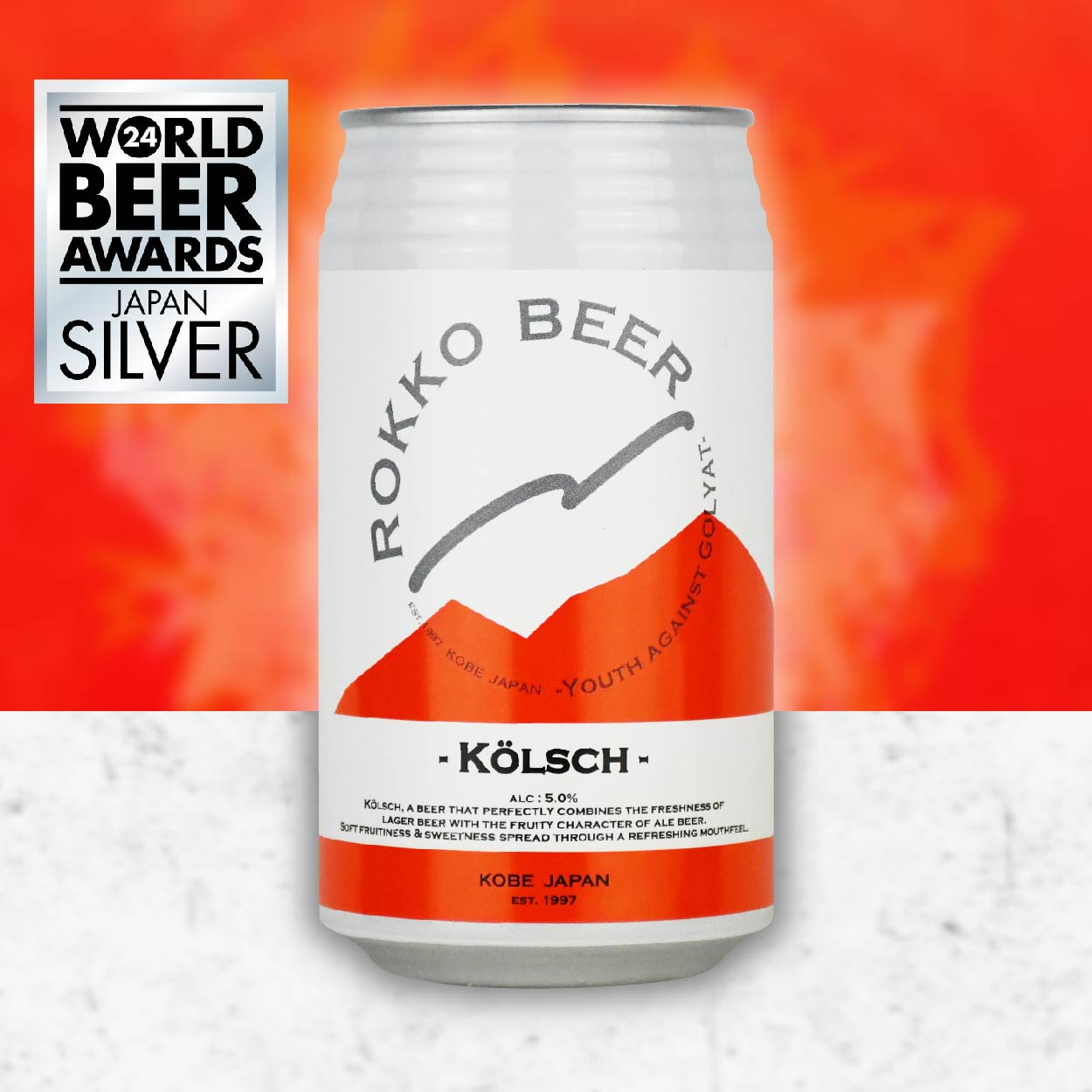 Rokko Beer KÖLSCH A New Classic- Japanese Kolsch craft beer with crisp and refreshing with a delicate fruitiness